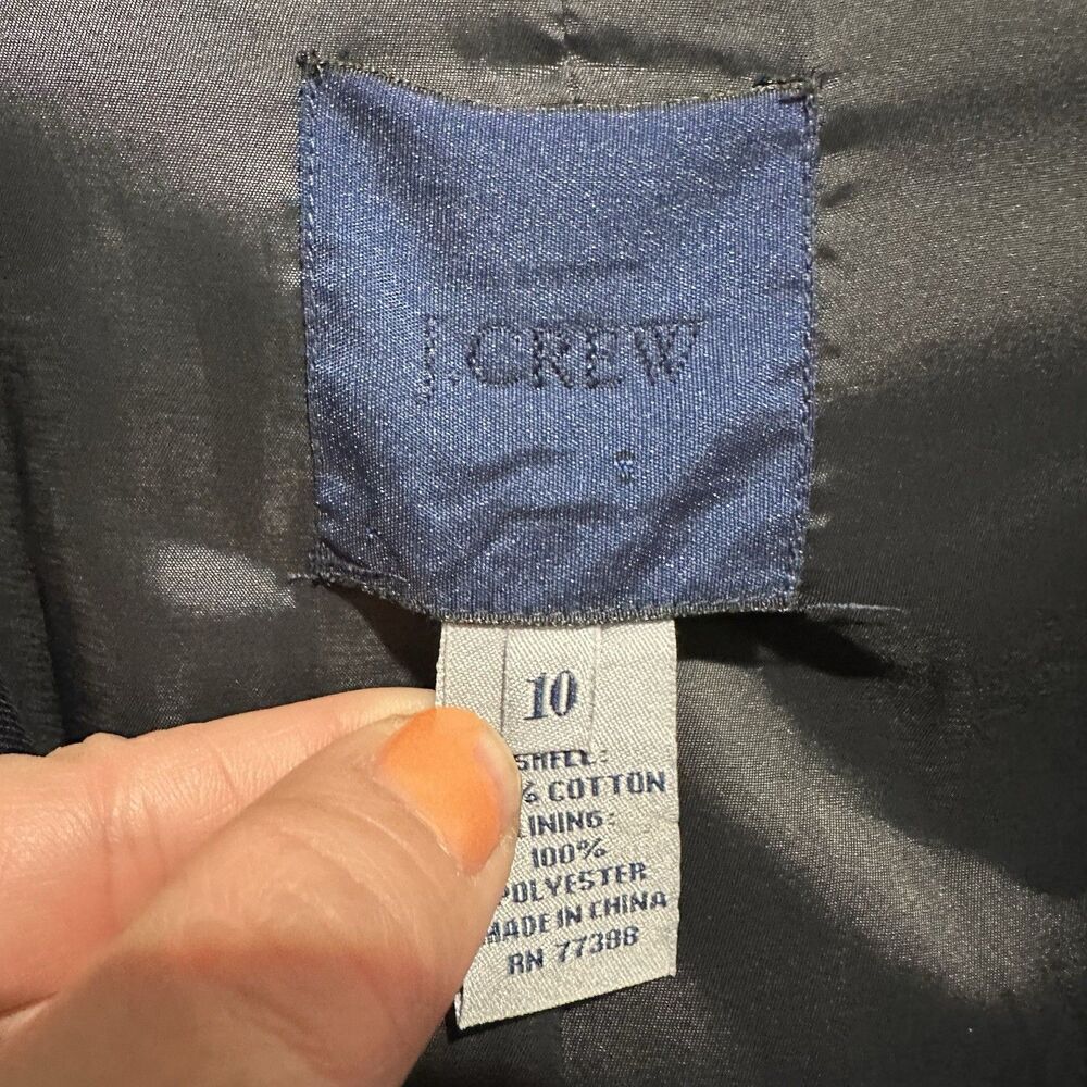 J Crew Women's Schoolboy Blazer Sz 10 Navy Blue Classic Two Button Jacket Career - Picture 4 of 12